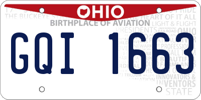 OH license plate GQI1663