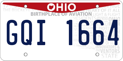 OH license plate GQI1664