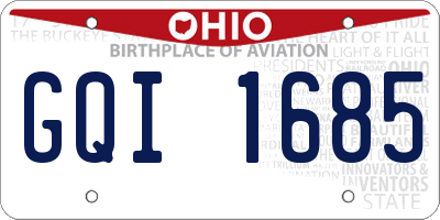 OH license plate GQI1685