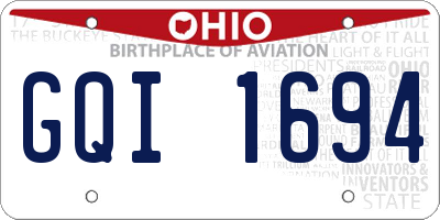 OH license plate GQI1694