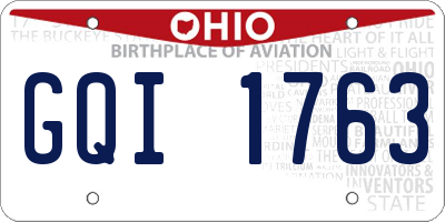 OH license plate GQI1763
