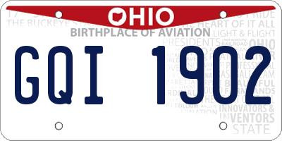 OH license plate GQI1902