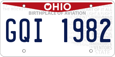 OH license plate GQI1982