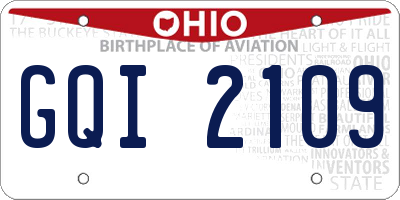 OH license plate GQI2109