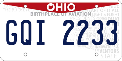 OH license plate GQI2233