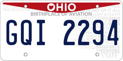 OH license plate GQI2294