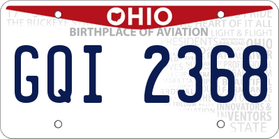 OH license plate GQI2368