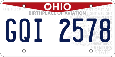 OH license plate GQI2578