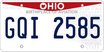 OH license plate GQI2585