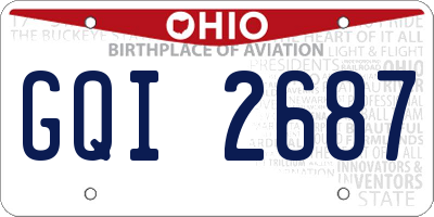 OH license plate GQI2687