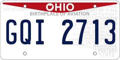 OH license plate GQI2713