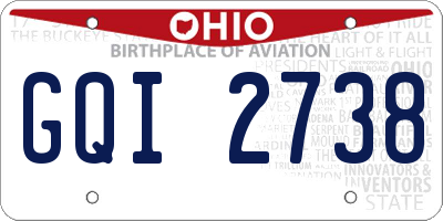 OH license plate GQI2738