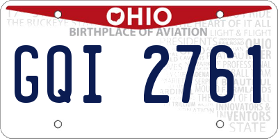 OH license plate GQI2761