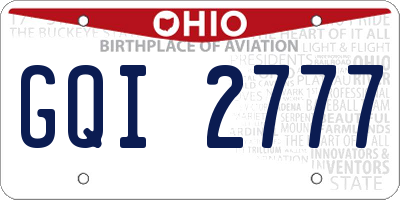 OH license plate GQI2777
