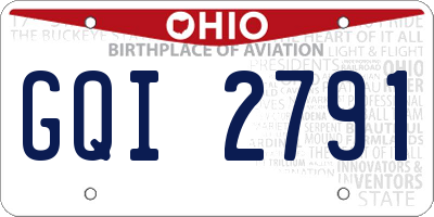 OH license plate GQI2791