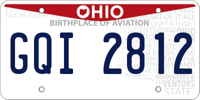 OH license plate GQI2812