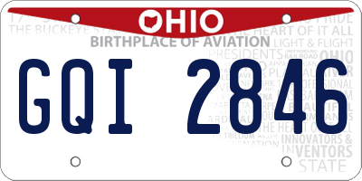 OH license plate GQI2846