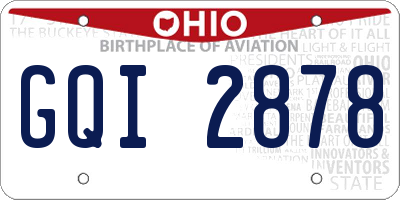 OH license plate GQI2878