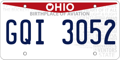 OH license plate GQI3052