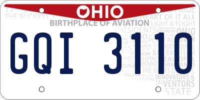 OH license plate GQI3110