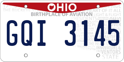 OH license plate GQI3145