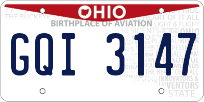 OH license plate GQI3147