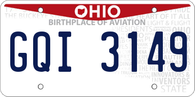 OH license plate GQI3149