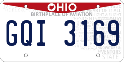 OH license plate GQI3169