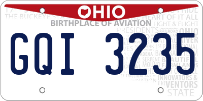OH license plate GQI3235