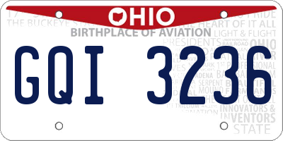 OH license plate GQI3236