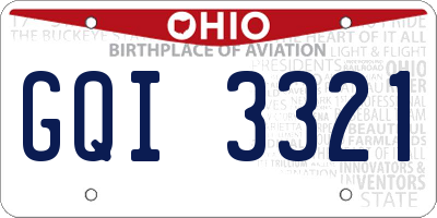 OH license plate GQI3321