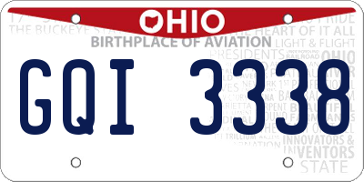 OH license plate GQI3338