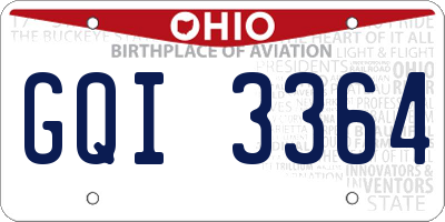 OH license plate GQI3364