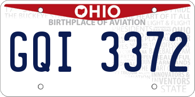 OH license plate GQI3372