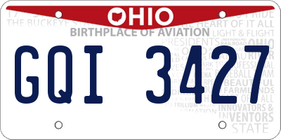 OH license plate GQI3427