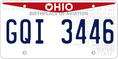 OH license plate GQI3446