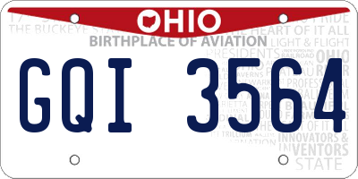 OH license plate GQI3564