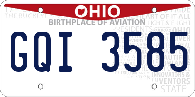 OH license plate GQI3585