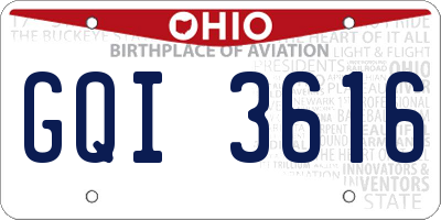 OH license plate GQI3616