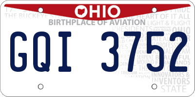 OH license plate GQI3752