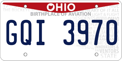 OH license plate GQI3970
