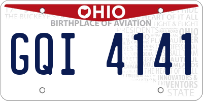 OH license plate GQI4141