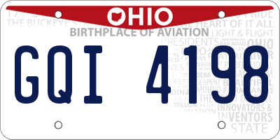 OH license plate GQI4198