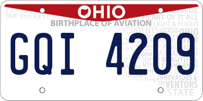 OH license plate GQI4209