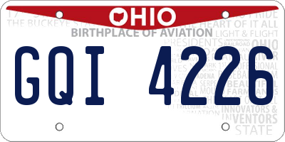 OH license plate GQI4226