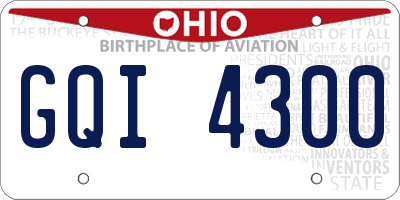 OH license plate GQI4300