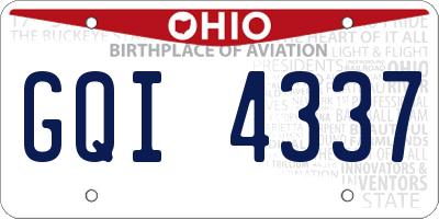 OH license plate GQI4337