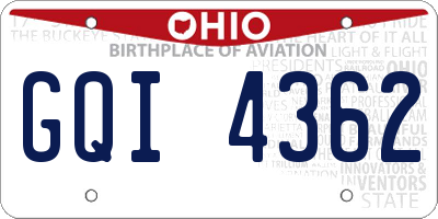 OH license plate GQI4362