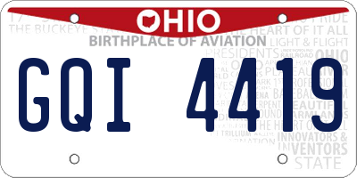 OH license plate GQI4419