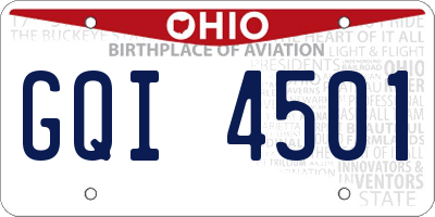 OH license plate GQI4501